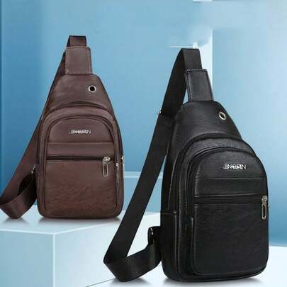 Bolsas de cintura masculinas e femininas, bolsas de peito, couro de vaca, impermeáveis, modernas, empresariais e casuais