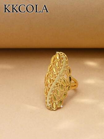KKCOLA Hollow Out Leaf Decor Ring