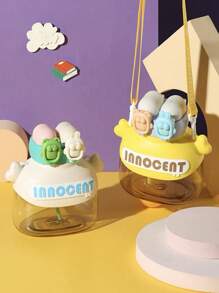 Children's Squeeze Bottle With Adhesive Flip Straw And Rope 1200ml - Nhiều màu - Xem 6