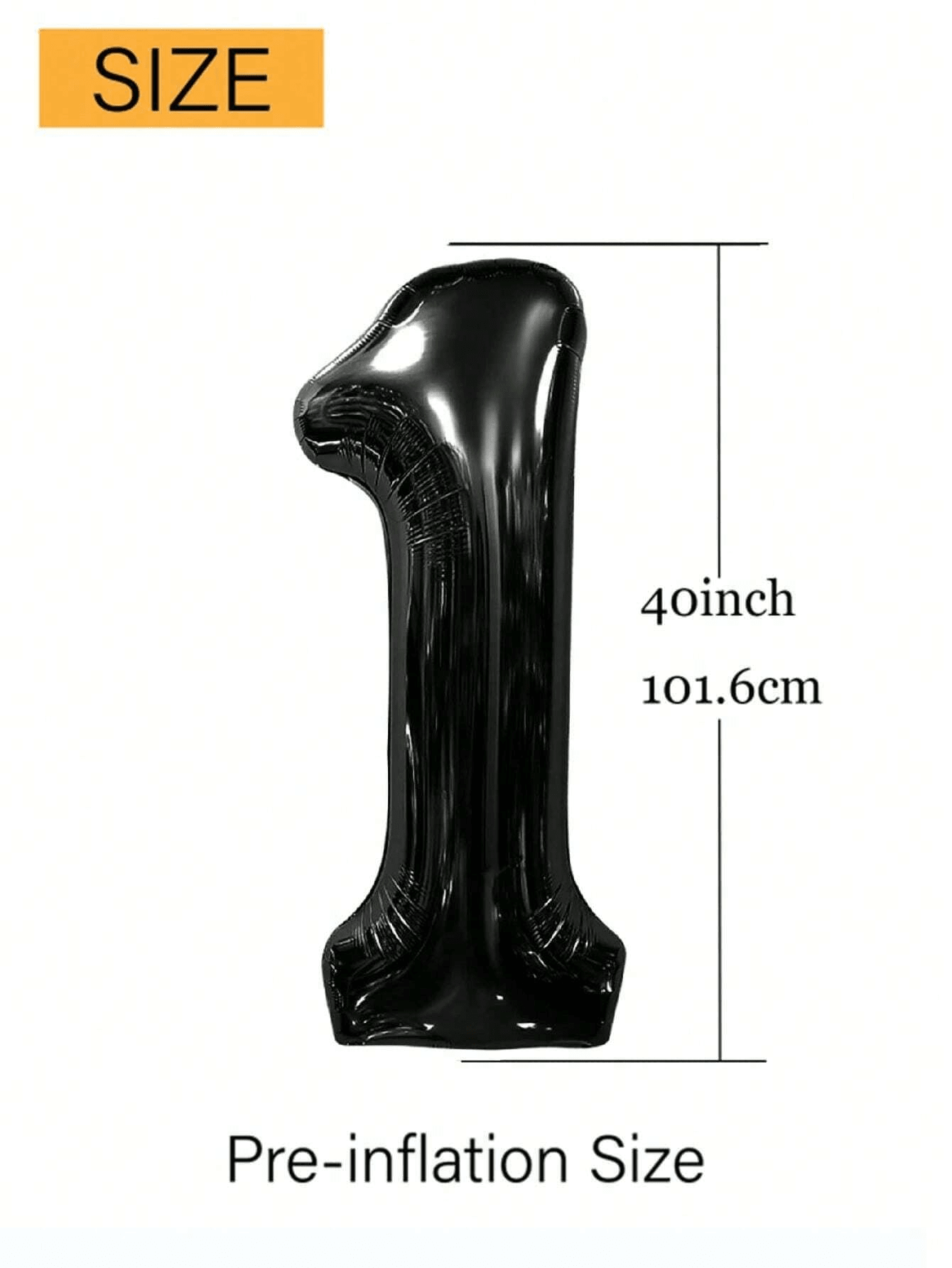 1pc 40 Inch Jumbo Gold Foil Mylar Number Balloons For Men Women