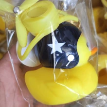 Pato Decorativo Para Bicicleta Accesorios Para Bicicletas Con Accesorios Colla + Lentes LEODY - Amarillo - Ver 3