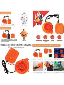 Mini Ventilador Soplador Para Disfraz De Dinosaurio Inflable - Multicolor - Ver 9