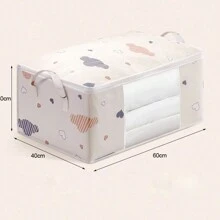 1 个大容量储物袋 - 透明窗口、重型手柄、防尘、可折叠、拉链存储 - 终极家居整理器，适用于衣服、毯子、床上用品和卧室配件，多功能搬运和包装袋装饰秋季装饰节日装饰房间装饰家居装饰秋季装饰卧室装饰 - 藍色 - 查看 7