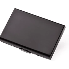 时尚 6/8/10 卡槽 不锈钢外壳 防消磁盒 便携式收纳保护器 黑色 S 万圣节礼物 教师节礼物 女士 男士礼物 卡夹 钱包 名片夹 男士信用卡夹 迷你钱包 卡片钱包 射频识别钱包 - 黑色 - 查看 14