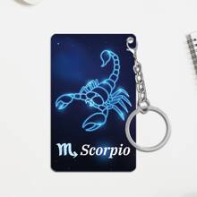 1pc Custom-Made Acrylic Keychain With 12 Constellations, Personalized Name Keychain, Laser Engraved Stainless Steel Keyring, Car Backpack Pendant Keychain, Perfect For Men And Women, Fashionable Gifts For Birthdays, Weddings, Christmas, Father's Day, And Valentine's Day Graduation