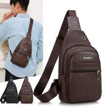 Men Waist Bags - Cà phê nâu - Xem 1