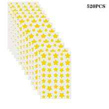 Multi-Piece Golden Star Shaped Stickers, Suitable For Party, Gathering And Other Activities (For Decoration Only, Not Cosmetic)