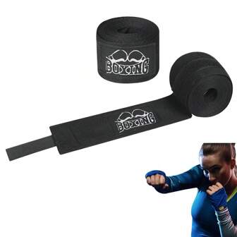 1pair Adult Boxing Handwraps, Professional Hand Wrap Gloves For Martial Arts, Taekwondo, MMA Training, Women's Gloves, To Protect Your Hand, Fingers, Wrist And To Support Your Joints, Bones, Muscles, Tendons, For Example Boxing, Taekwondo, Muay Thai, Heavy Bag, Combat Sports And MMA Gym Accessories Sales Sports Tape
