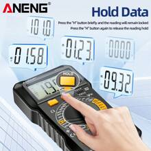 ANENG SZ304 Digital Multimeter AC Voltmeter Ammeter Non-Contact Voltage Detector Electric Current Tester Hz Diode Capacitor - Multicolor - View 8