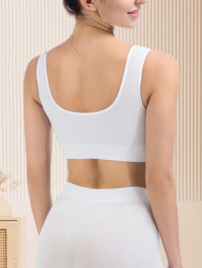 Solid Wireless Backless Sport BH ,Breathable Com table,Seamless Bras view 2