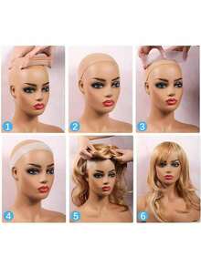 1pc Silicone Hair Band, Anti-Slip And Anti-Fall Hair Extension Headband - Apricot - View 5