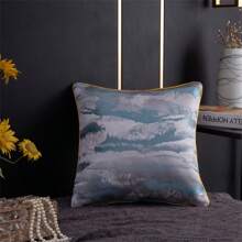 1入奢華北歐海景枕套(不含枕芯)提花織物製造工藝，手感柔軟，舒適獨特觸感，紗線染色，可用於沙發，臥室，椅子等多種用途。 - 黃色 - 查看 10