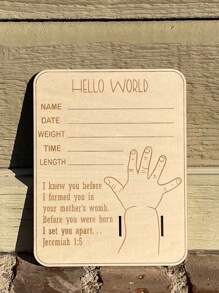 1 cái Giá đỡ trưng bày vòng tay bệnh viện cho trẻ sơ sinh bằng gỗ, biển báo sinh, quà lưu niệm cho trẻ sơ sinh, quà tặng trang trí tiệc mừng em bé, quà tặng cho gia đình, quà tặng tiệc mừng em bé, quà tặng lễ Phục sinh, đồ dùng cho bé gái/bé trai - Nhiều màu - Xem 5