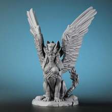 Ancient Guardian, Sandwhisper, Sphinx Miniature For Tabletop RPG Games Gaming Medium - Grey - View 2