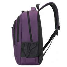 High School Students' Backpack, Large Capacity Business Travel Computer Backpack For Middle School And High School Students, Lightweight And Ergonomic Design School Backpack Back To School School Supplies Book Bag School Bag For Books - Purple - View 4