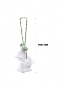 1pc Handmade Knitted Flower Keychain Bag Charm, Design Bag Charm,Creative Keychain, Key Chain Charms, Backpack Pendant, Bag Charms, Cute Stuff Crochet School Supplies Teacher Gifts Back To School Teacher Accessories,  Birthday Gifts, Party Favors - Multicolor - View 4