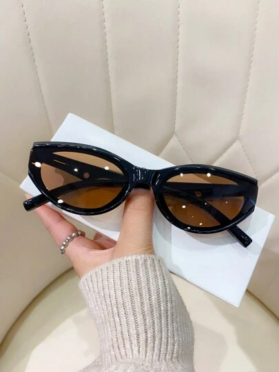 1 件女士方形框架时尚塑料时尚眼镜，适合户外旅行