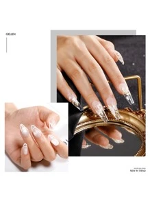 Gellen Conjunto de Gel Construtor de Unhas Gellen Builder 7 em 1, Gel Construtor Duro Rosa Gelatina Fortalecedor de Unhas, Gel de Extensão, Lâmpada de Unhas LED Curada, Gel Base de Cor, Cola de Unhas em Garrafa, Presente para Mulheres