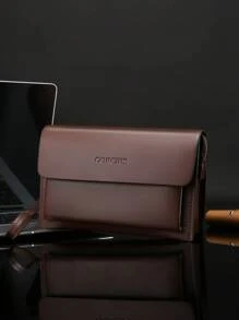 个性化新款男士米兰印花胸包/腰包，方便携带，可用作单肩手机包、休闲通勤斜挎包/腰包/旅行包，情人节礼物，情人节 - 棕色 - 查看 5