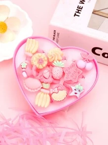 12 Pcschildren Ring Gift Set Plastic Ring Alloy Ring Adjustable Ring, Fashion Girl Ring Jewelry Gift Shiny Plastic Jewelry Ring Children's Accessories Birthday Gift And Animal Princess Party, Crown Design And Drop Craft, Suitable For Girls, Thanksgiving Christmas Gift