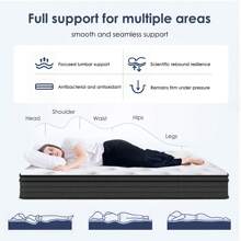 DlandHome 10" Hybrid Mattress With Gel Memory Foam, Individual Pocket Spring Medium Firm Mattress, Twin, Full, Queen, King Bed Mattress In A Box - 10inch thickness - View 9