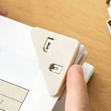 10 piezas de sujetalibros triangulares multiángulo y coloridos, clips de fijación prácticos, ajustables, antideslizantes, estante de almacenamiento de escritorio que ahorra espacio para carpetas, papeles y libros. Material plástico. Organizador de archivos, imprescindible para el inicio del año escolar y para la oficina. (Color al azar) - Multicolor - Ver 6