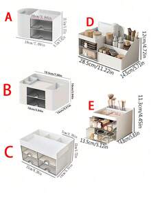 1pc 桌面收纳盒 笔筒 手机收纳 美妆收纳 化妆品整理架 化妆品展示架 学生宿舍收纳盒 文具收纳 适用于笔 小工具 化妆品 彩妆蛋 粉扑 口红 眼影 多功能收纳盒 - 彩色 - 查看 9
