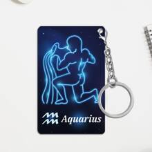 1pc Custom-Made Acrylic Keychain With 12 Constellations, Personalized Name Keychain, Laser Engraved Stainless Steel Keyring, Car Backpack Pendant Keychain, Perfect For Men And Women, Fashionable Gifts For Birthdays, Weddings, Christmas, Father's Day, And Valentine's Day Graduation