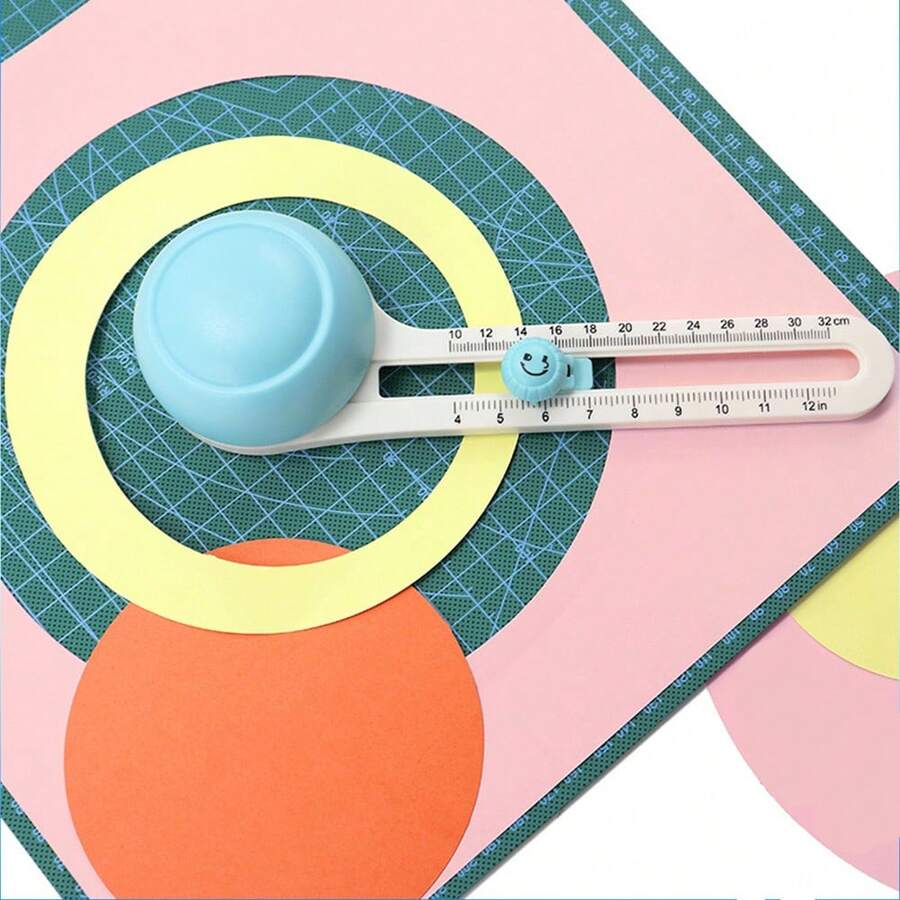 1 pièce Couteau artistique rond de règle de taille réglable de ...