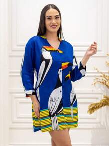 Women Midi Dresses - 藍色 - 查看 2