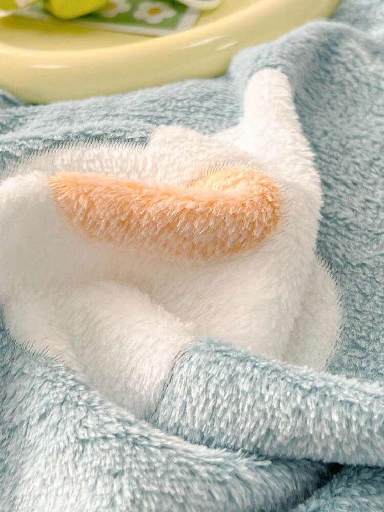 1入組軟悅毛毯，藍色花卉圖案，柔軟親膚，多尺寸通用披肩毛毯，適用於客廳沙發，臥室床上使用 - 藍色 - 查看 2