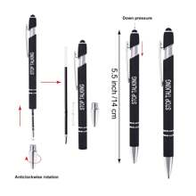 12 Pieces Funny Snarky Negative Quotes Ballpoint Pens, Touch Screen Stylus Tips Pen With Black Ink Tips, Fine Point Smooth Writing Pens For Office (12 Colors) Back To School - Sets - View 2