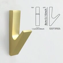 1 件锌合金单衣帽钩，壁挂式衣架，适用于玄关、衣柜、橱柜