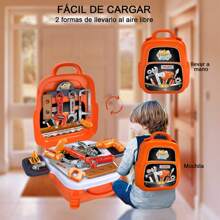 Juego de Herramientas, Juego de Herramientas de Taladro eléctrico, Bolsa de Juguetes de reparación, Juguete 2 en 1 con Mochila, Regalos de Navidad y cumpleaños - Mochila - Ver 4