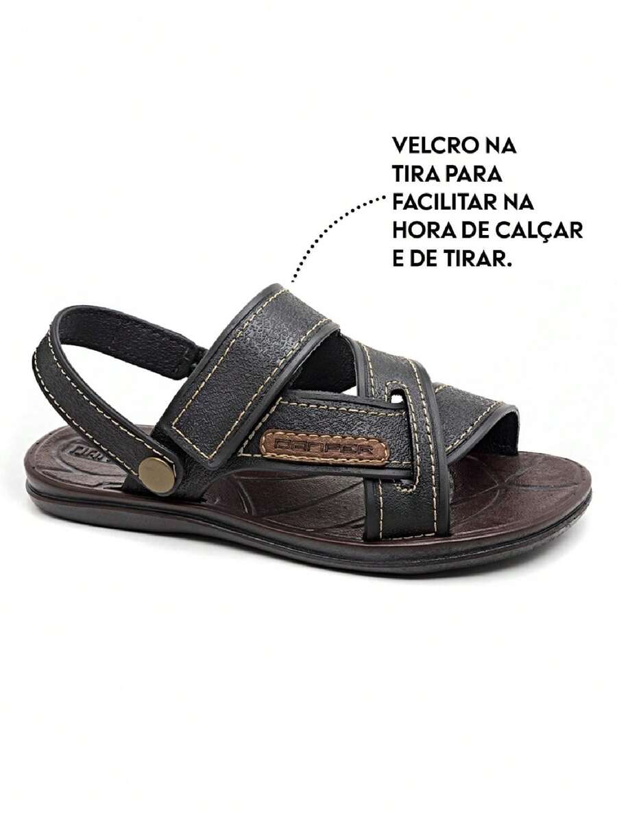 Kids Flat Sandals - 黑色 - 查看 1