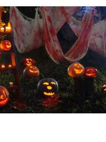 1入組萬聖節紗布夜店鬼魂節日裝飾，含血紗，適用於酒吧，鬧鬼屋裝飾，萬聖節裝扮，製造恐怖氛圍佈置布 - 多色 - 查看 5