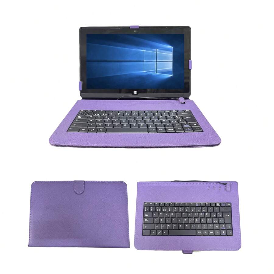 Funda Para Tablet Con Teclado 10.1 Compatible Tablet Sep Mx - morada - Ver 1