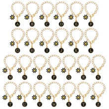 3入組矽膠字母吸管套,設計用於30和40盎司的杯子配件,具有首字母名稱id字母手柄魅力和自粘毛絨字母（黑色）