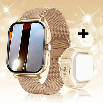 SIMSONLAB New Smart Watch Women , Wireless Call / Receive , Multi-Sport Mode , Sedentary Reminder , Weather Forecast , Message Notification , Bezel-Less Design , Smart Watch For Women With & Timer , Suitable For Android & Suitable For Both Men And Women Fashionable Gift