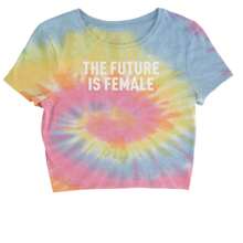 The Future Is Female Feminism  Cropped T-Shirt - Eternity - View 2