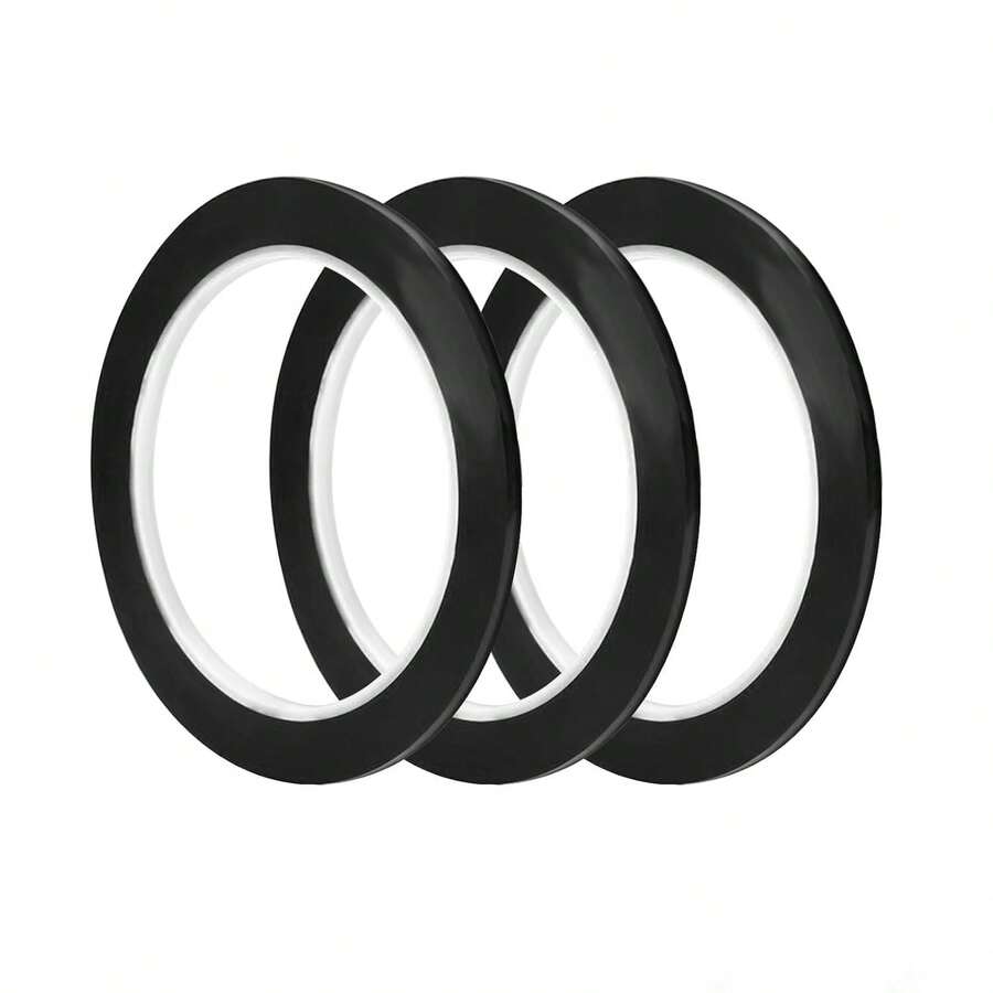 1/2/3/5 rollos de cinta adhesiva negra con cuadrícula para pizarra blanca de 3 mm de ancho, cinta gráfica autoadhesiva, cinta de líneas para presentaciones en el salón de clases y la oficina, 216 pies por rollo - Multicolor - Ver 1