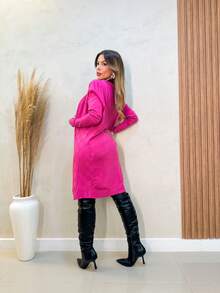 Women Cardigans - Màu Hồng Tươi - Xem 3