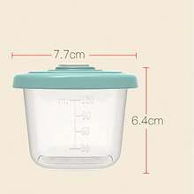 4 piezas Recipientes de 120ml para comida de bebé, Estuche para fórmula en polvo con temporizador, Caja portátil para snacks, Almacenamiento hermético apto para microondas y congelador - Multicolor - Ver 4