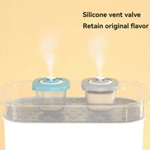 4 piezas Recipientes de 120ml para comida de bebé, Estuche para fórmula en polvo con temporizador, Caja portátil para snacks, Almacenamiento hermético apto para microondas y congelador - Multicolor - Ver 6