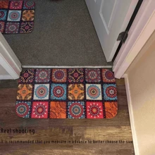 1pc Moroccan Style Anti-Slip Modern Kitchen Mat, Cushioned Shaggy Floor Rug, Entryway Doormat For Living Room, Bedroom, Gaming Room, Laundry Room, Home Decor - Multicolor - View 8