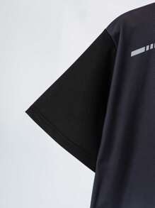 4pcs/Set Teen Boys' Quick Dry Sports T-Shirts, Gradient Color Breathable Mesh Workout Tops For Running, Basketball, Soccer - Multicolor - View 6