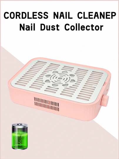 电动强力美甲吸尘器，适用于美甲，可充电式美甲吸尘器，升级版强力美甲吸尘风扇，适用于亚克力指甲、聚合物指甲延长胶卸除，美甲沙龙的理想设备