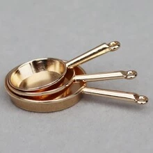 POKOJA LAND 1 Bộ 1:12 Nhà Búp Bê Mini Chảo Chiên Soong Kim Loại Nồi Trang Trí Nhà Bếp - nhiều màu - Xem 17