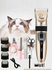 1 Bộ Dụng Cụ Chải Lông Thú Cưng Có Thể Sạc Lại Tiếng Ồn Thấp, Kéo Cắt Tỉa Đa Chức Năng, Thích Hợp Cho Cạo Râu Và Làm Tóc Cho Thú Cưng - Nhiều màu - Xem 1