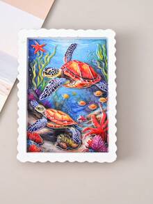 1 Máy Tính Dễ Thương Động Vật Đại Dương Nhựa Nam Châm Gắn Tủ Lạnh Sinh Động Cá Heo & Rùa 3D Hoạt Hình Trang Trí - Nhiều màu - Xem 16